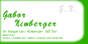 gabor nimberger business card